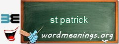 WordMeaning blackboard for st patrick